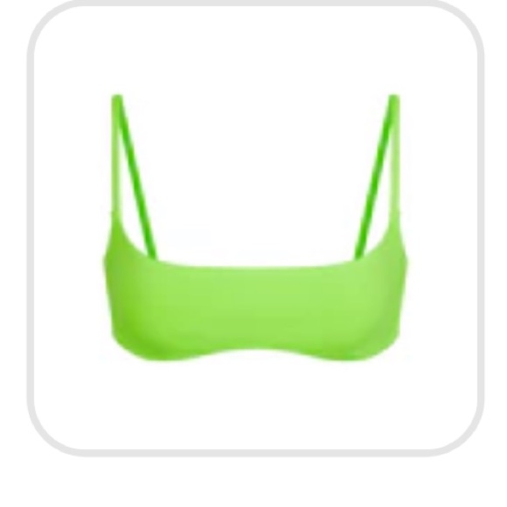 SKIMS Neon Green Bikini Top